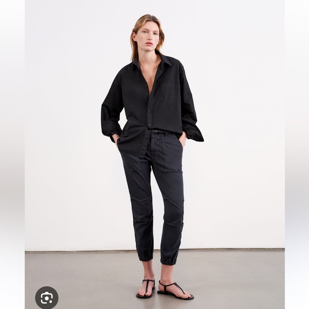 Nili Lotan Pants Womens Dark Navy French military Cropped zipper NWT